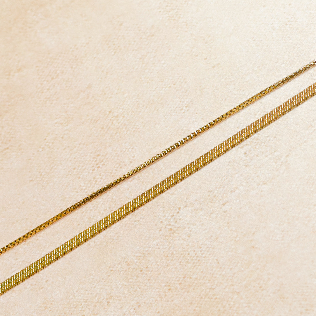 Dual Layer Sleek Chain Anklet
