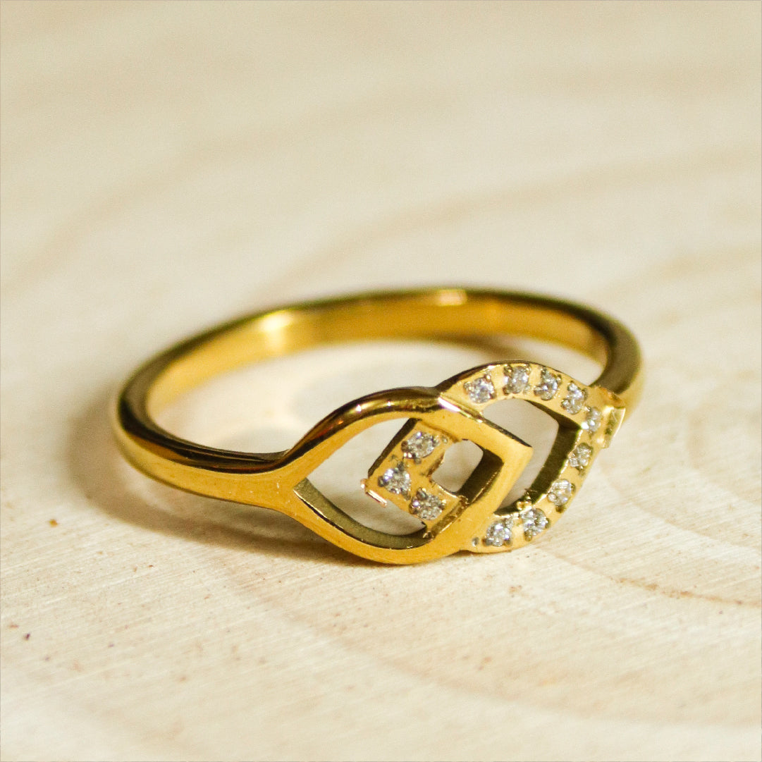 Interlocked Dual Design Ring