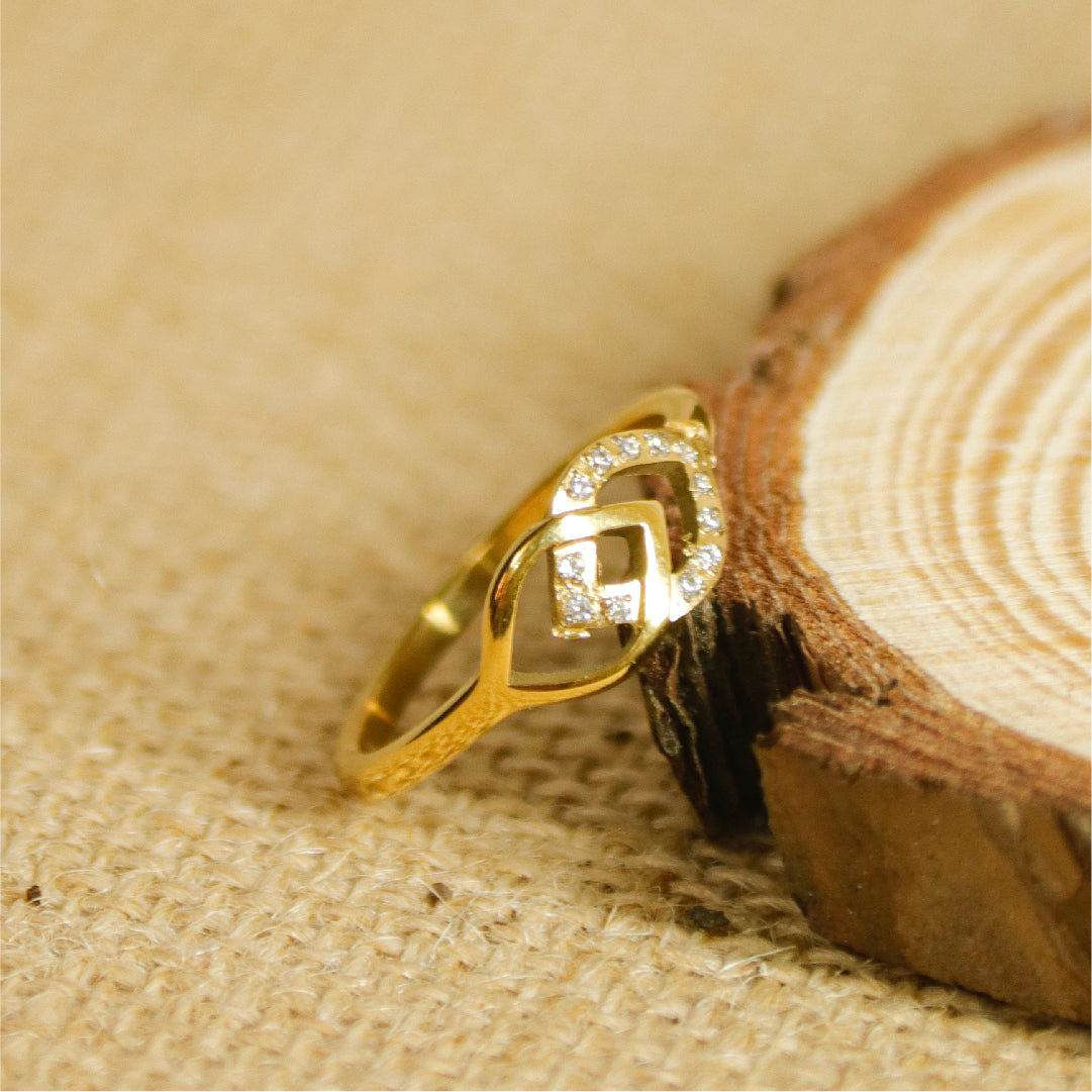 Interlocked Dual Design Ring