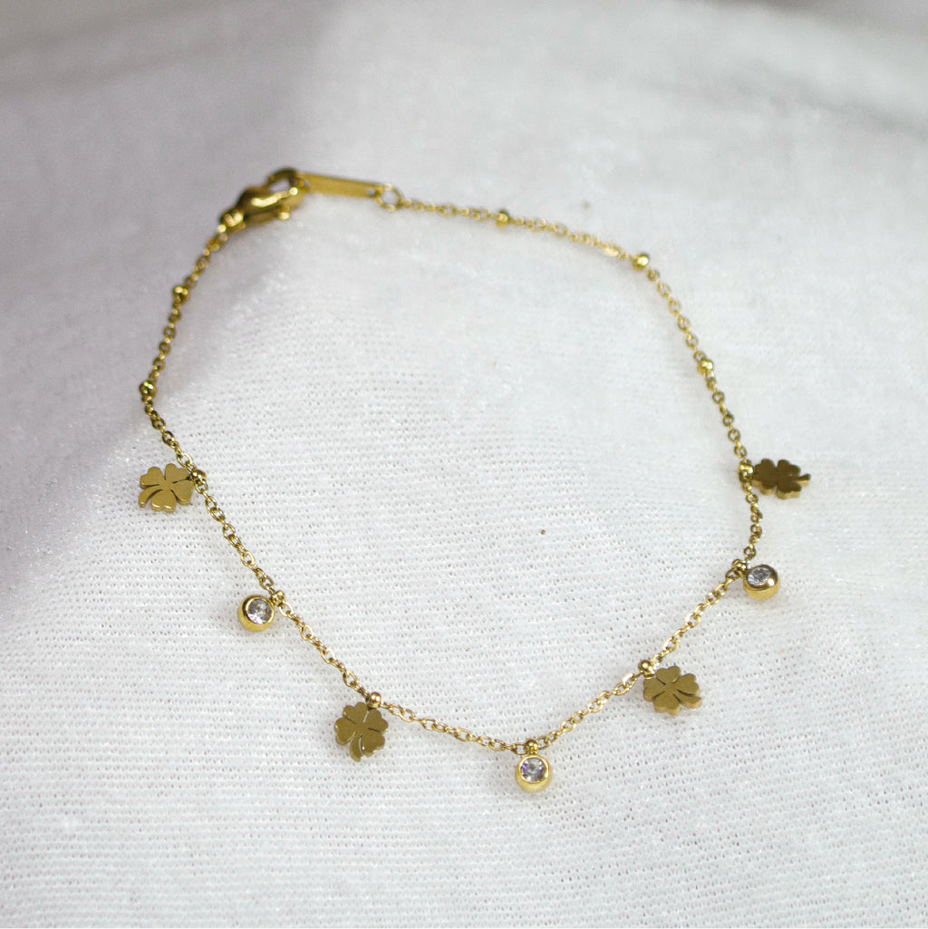 Four-Leaf Clover Anklet