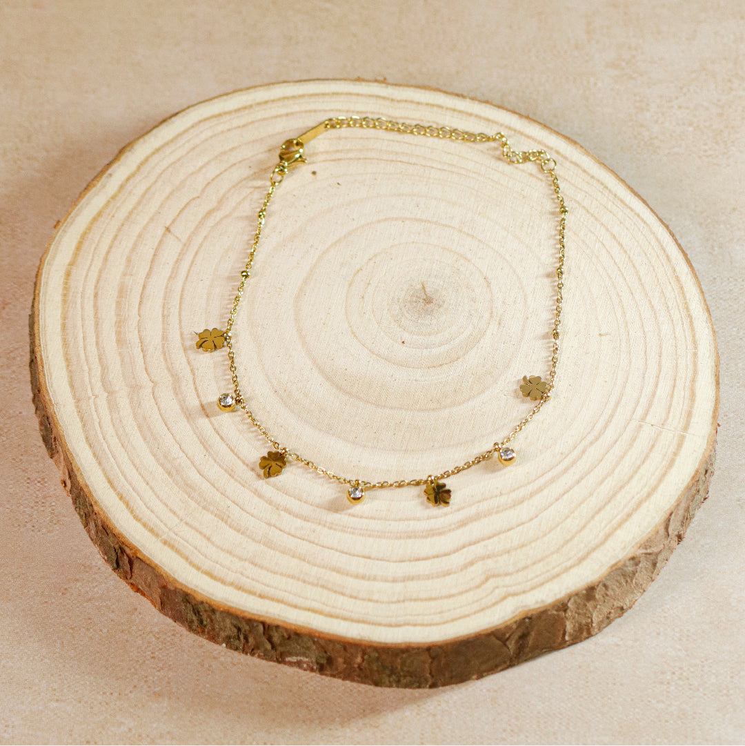 Four-Leaf Clover Anklet