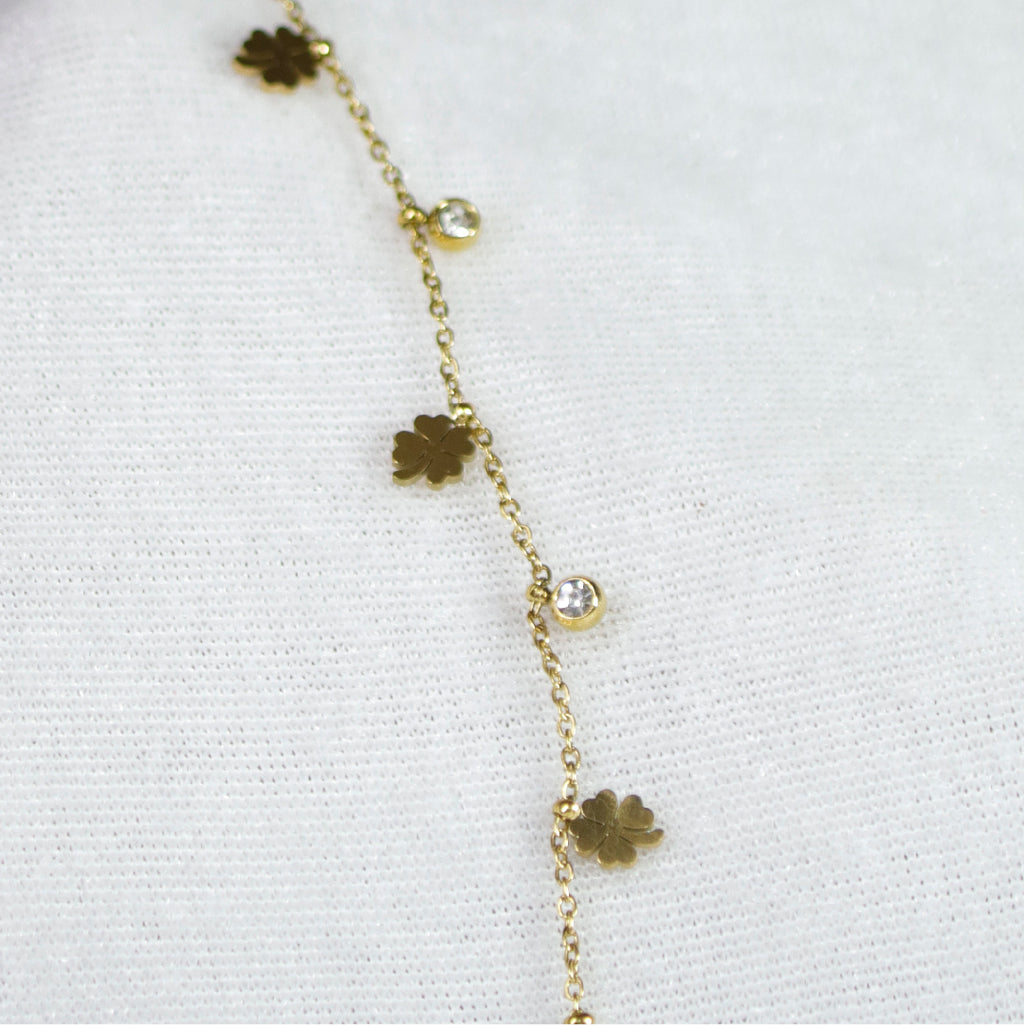 Four-Leaf Clover Anklet