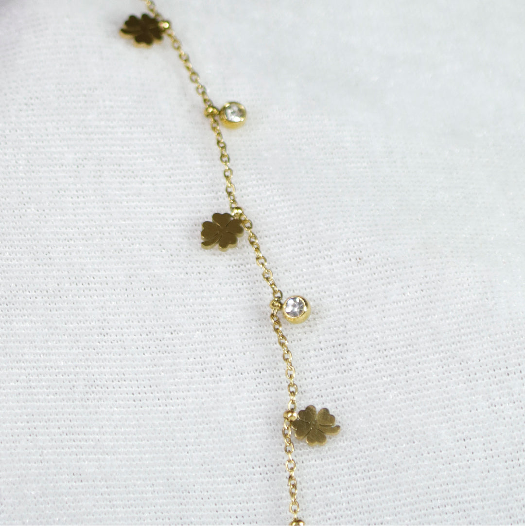 Four-Leaf Clover Anklet