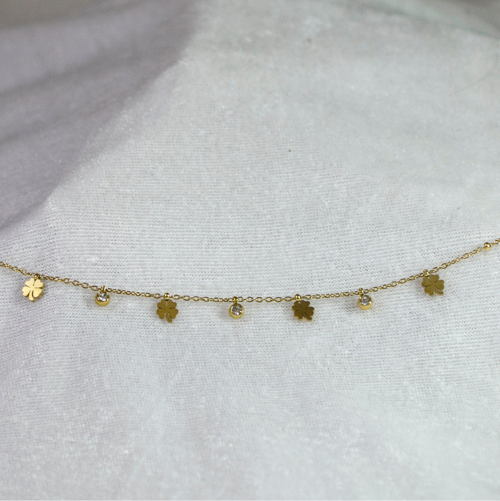 Four-Leaf Clover Anklet