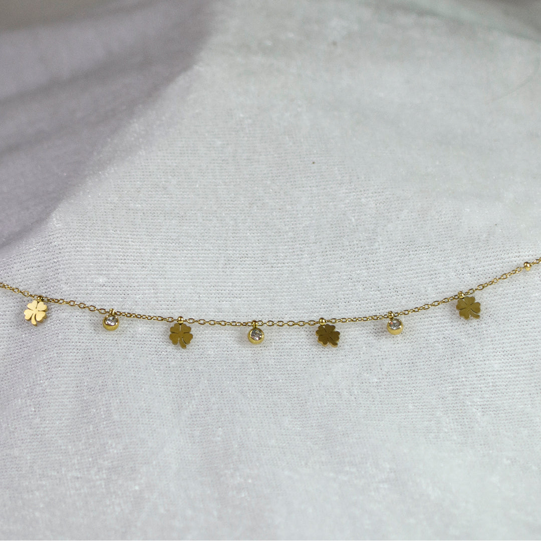 Four-Leaf Clover Anklet