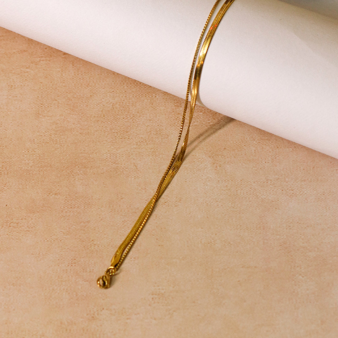 Dual Layer Sleek Chain Anklet