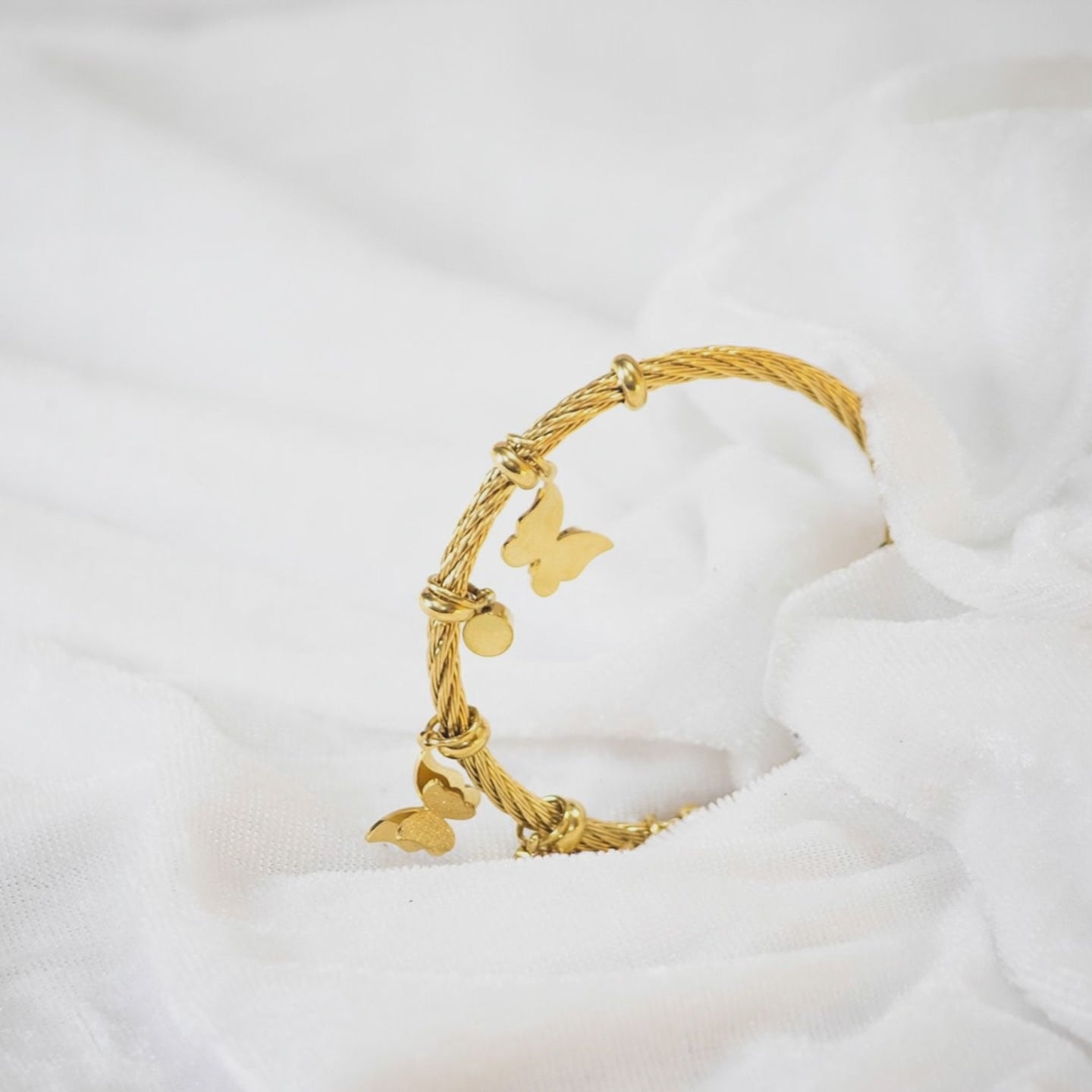 Golden Butterfly Charm Bracelet