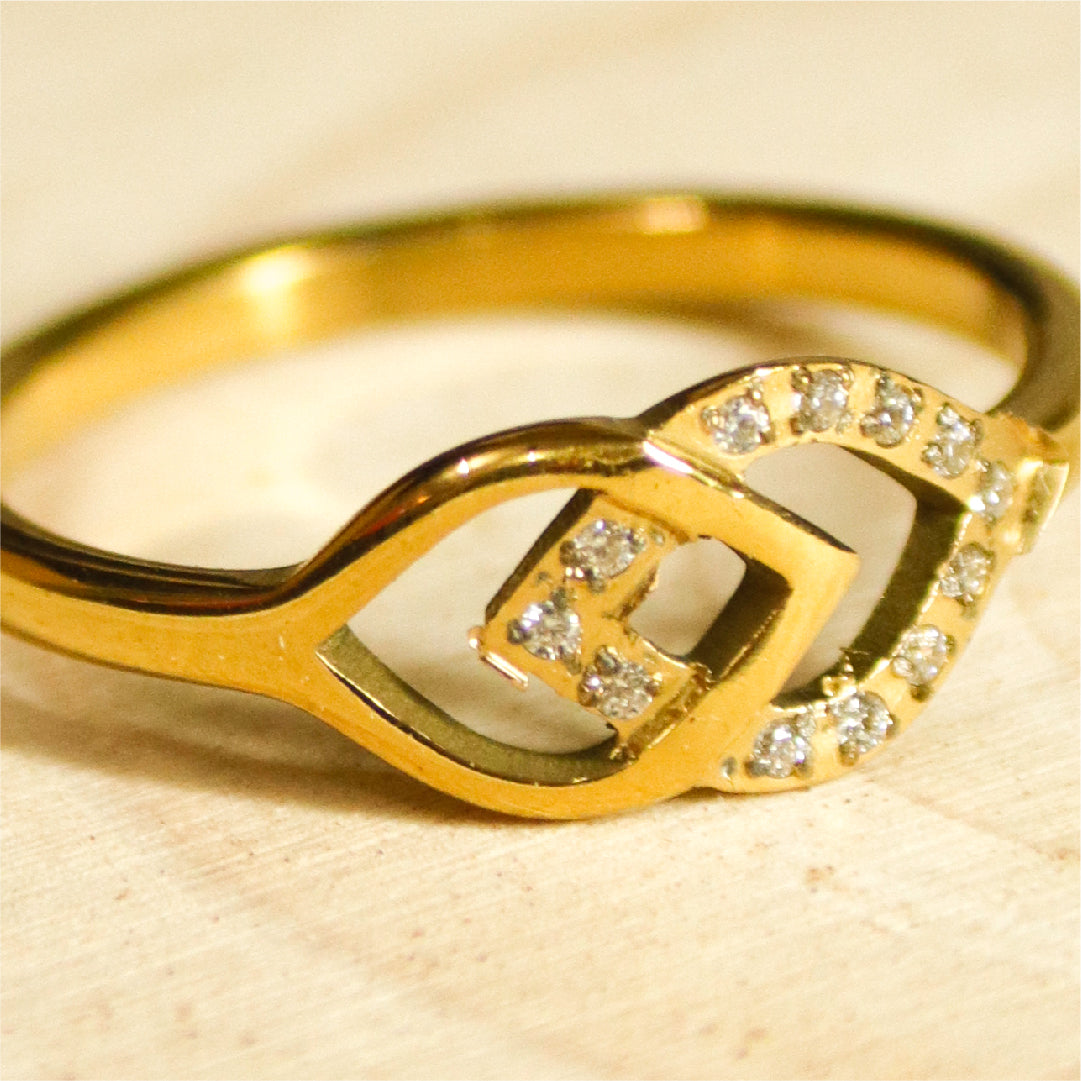 Interlocked Dual Design Ring