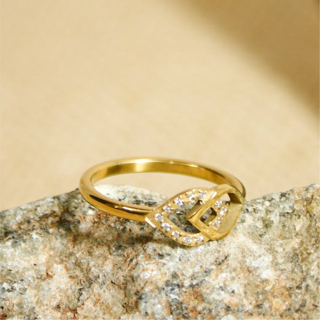 Interlocked Dual Design Ring